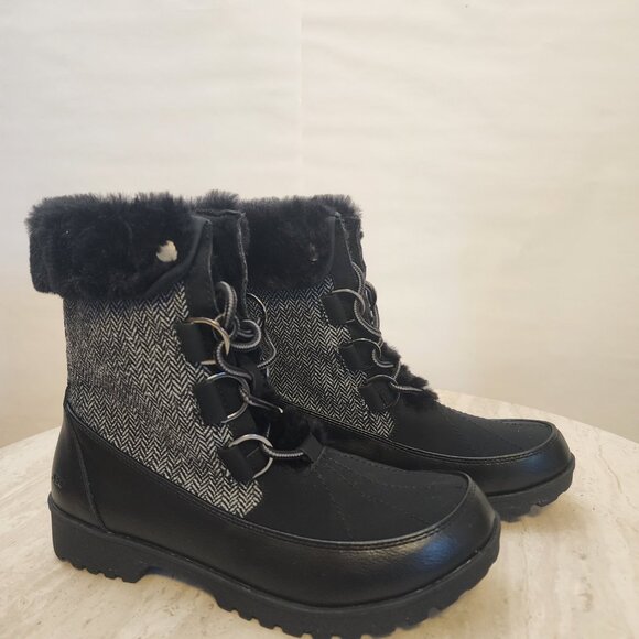 JBU Boots Woman's Faux Fur Herringbone Weather Ready Southgate Chunky Lu - C027 - Picture 2 of 6